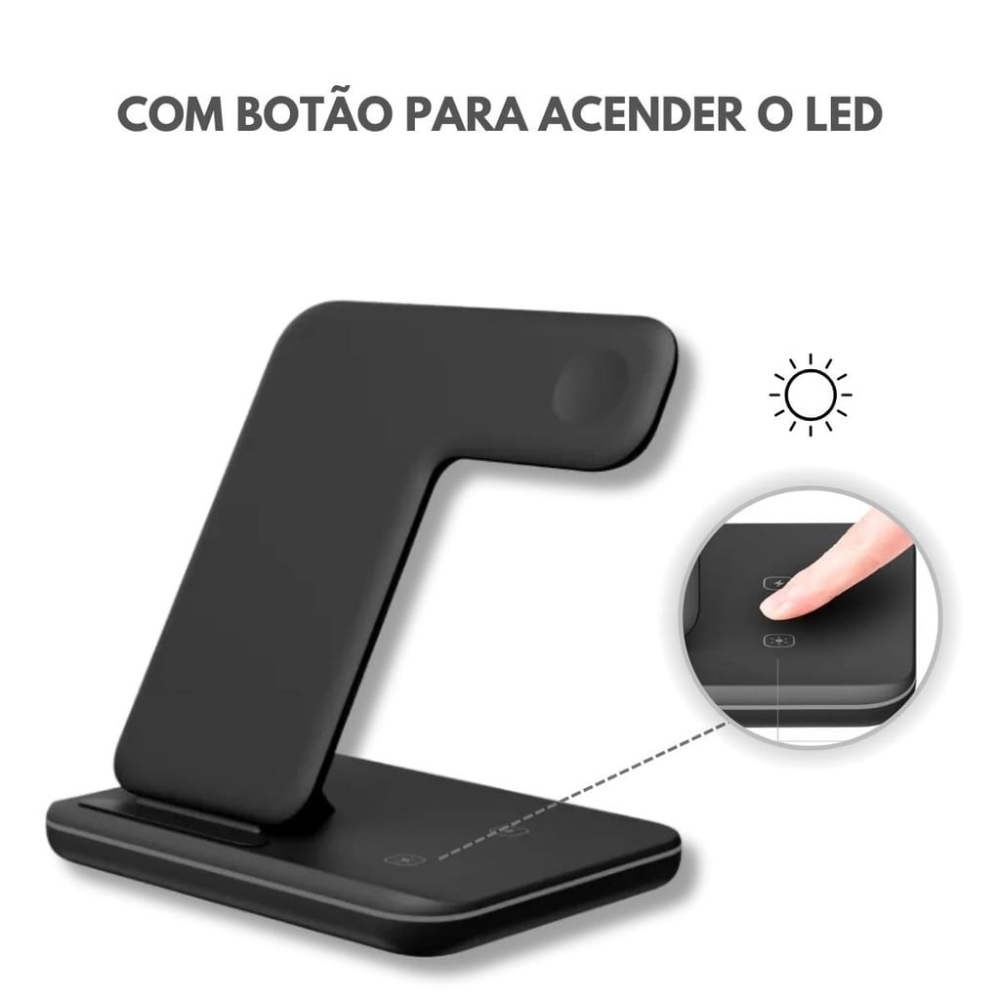 Carregador 4 em 1 sem Fio por Indução Personalizado-ASTCARREGADORSEMFIO#