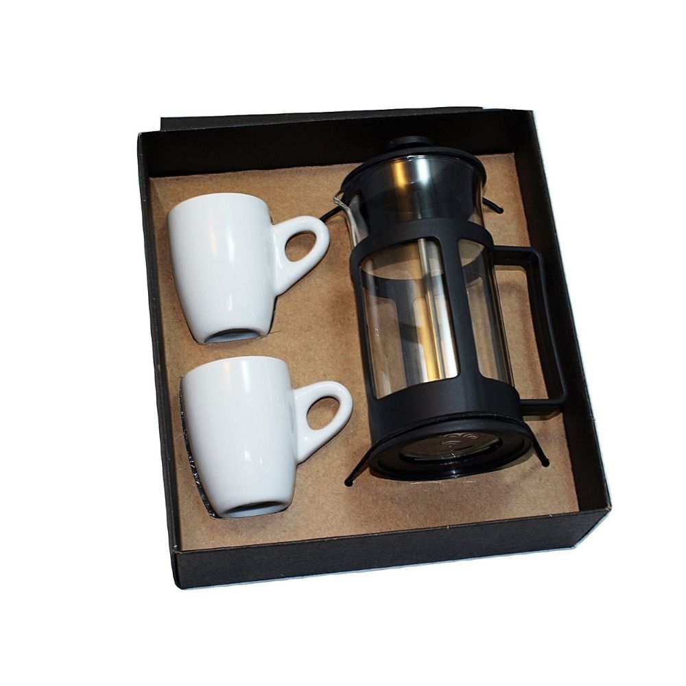 Kit Cafeteira Francesa 300ml e Café Illy Classic Personalizado-ASTD461-3