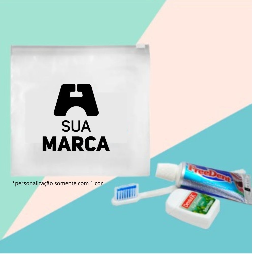 Kit de Higiene Bucal com Estojo Personalizado-ASTKITBUCALESTOJO