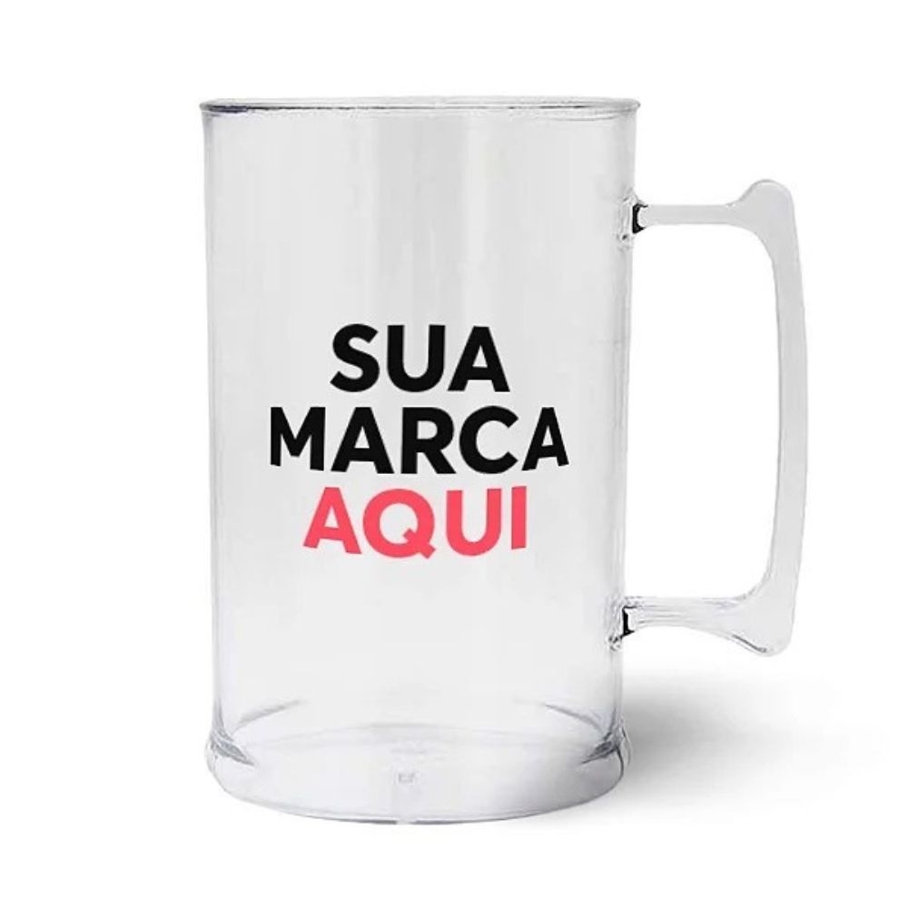 Caneca de Acrílico 500ml Com Tirante Personalizada