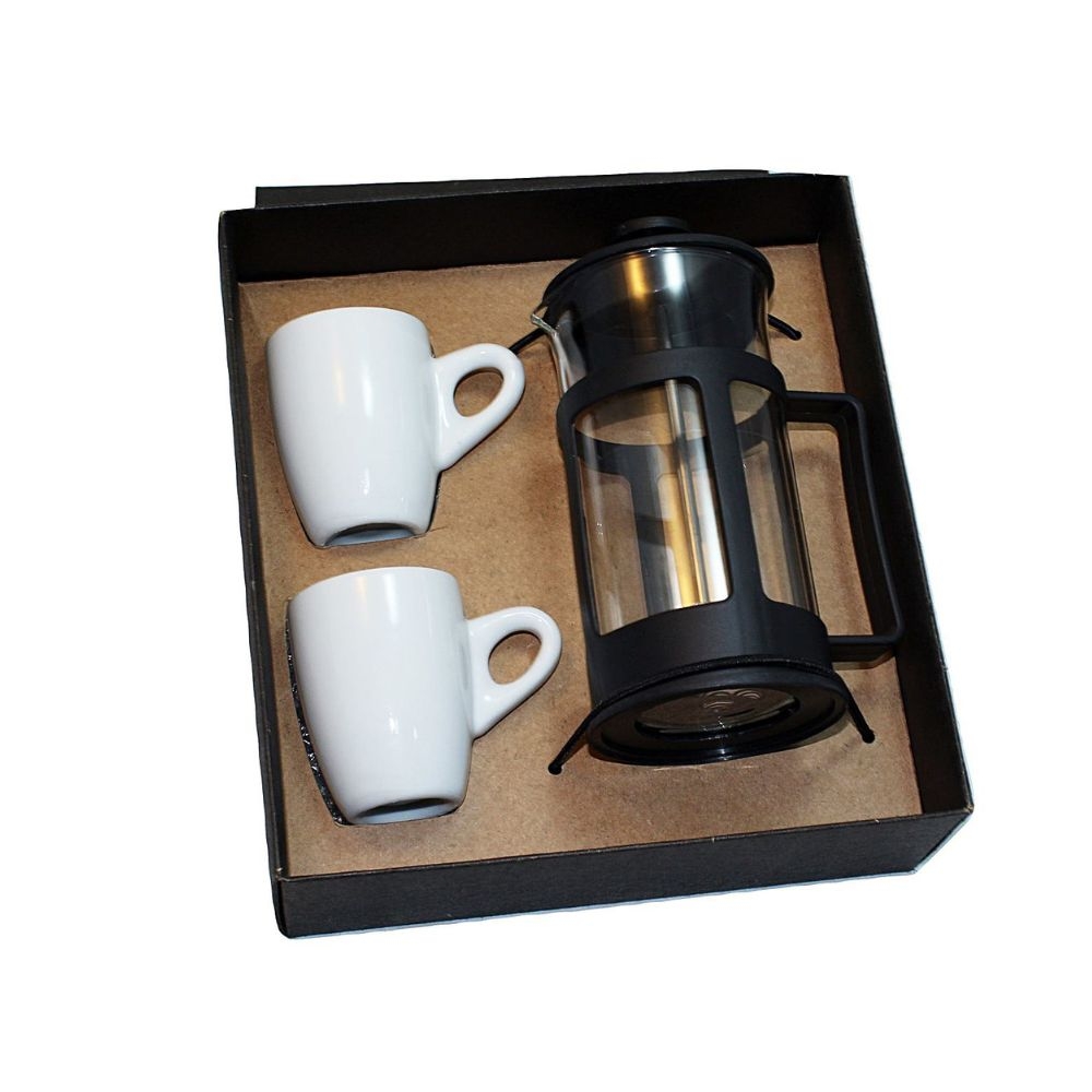 Kit Cafeteira Francesa 300ml e Café Illy Classic Personalizado